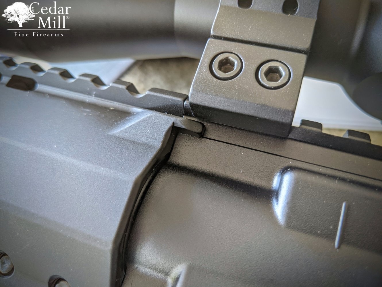 Review of the White Label Armory 16- AR15 Complete Premium Upper Receiver handguard and receiver junction.jpg