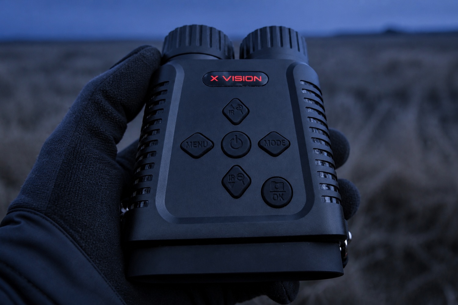 X-Vision Shadow MNV 100 held handheld at dusk