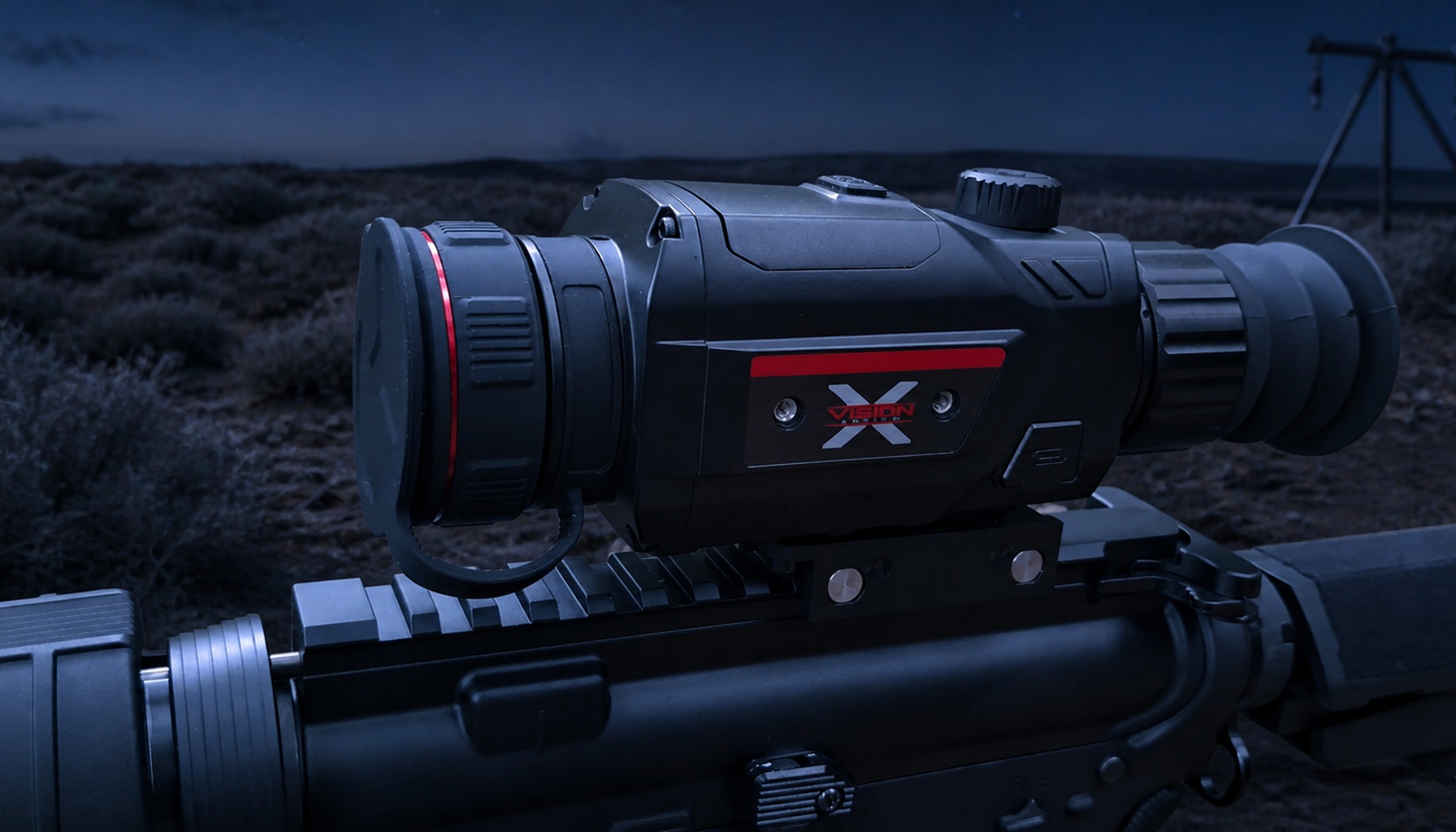 Rifle with X-Vision Impact 150 at a night coyote stand