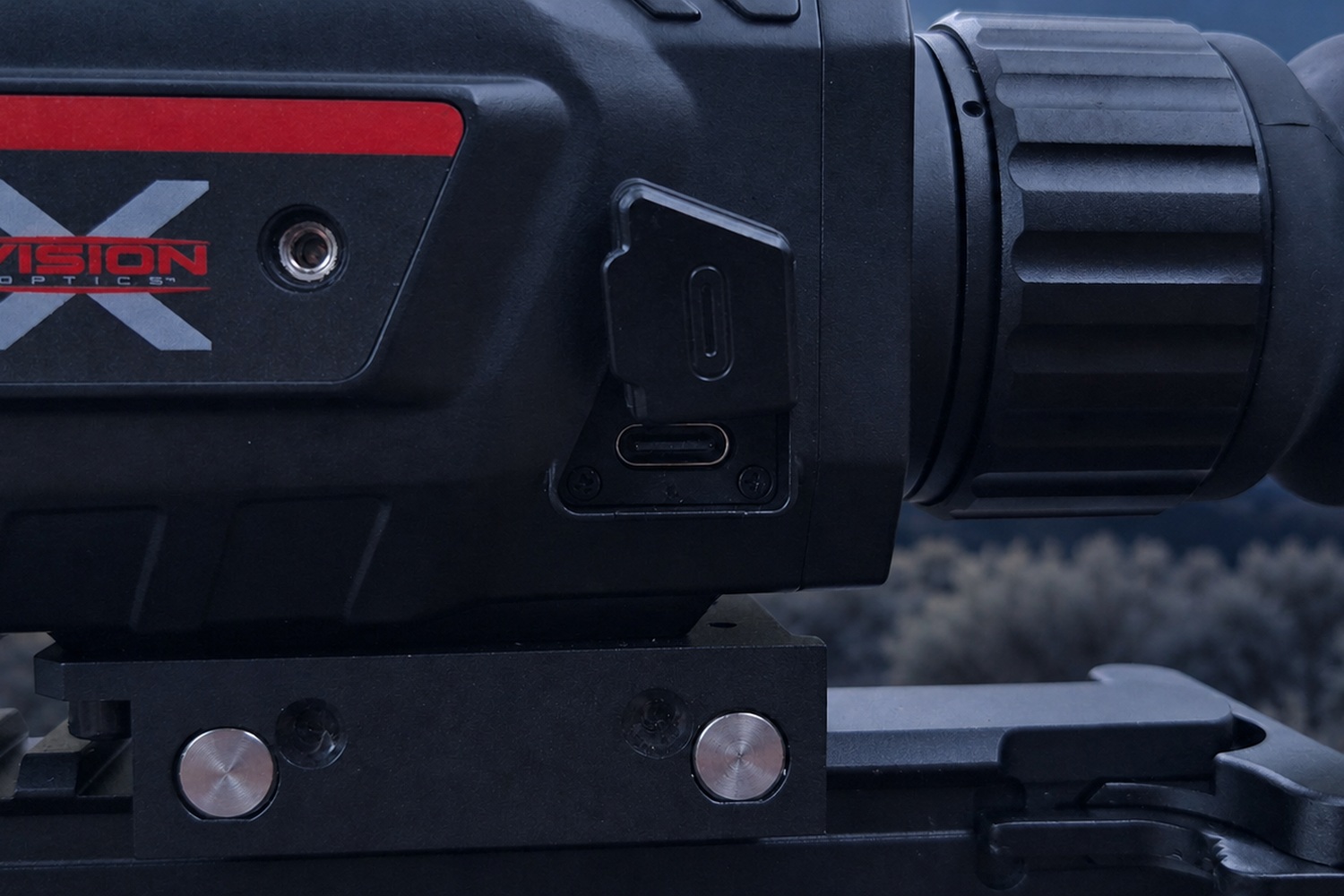X-Vision Impact 150 mounted for a dusk coyote hunt