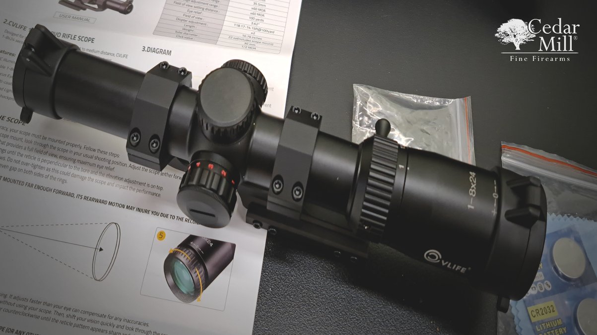 CVLIFE EagleFeather 1-8x24 LPVO Rifle Scope Lead & Steel Pandora PB-3 Micro Red Dot Sight OPTIC COMBO!