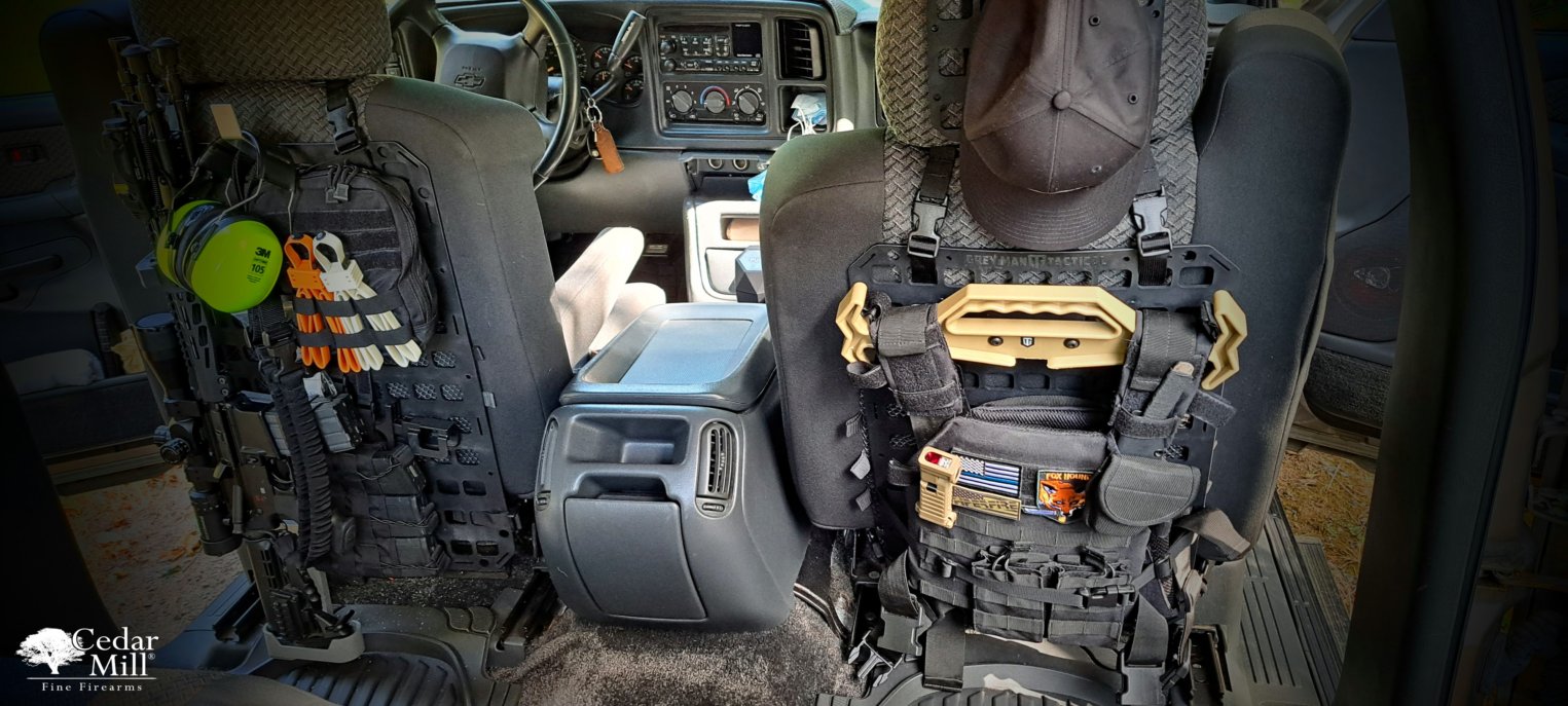 Grey Man Vehicle Seat Back RMP - Tough Hook Plate Carrier Hanger - Cedar  Mill Fine Firearms