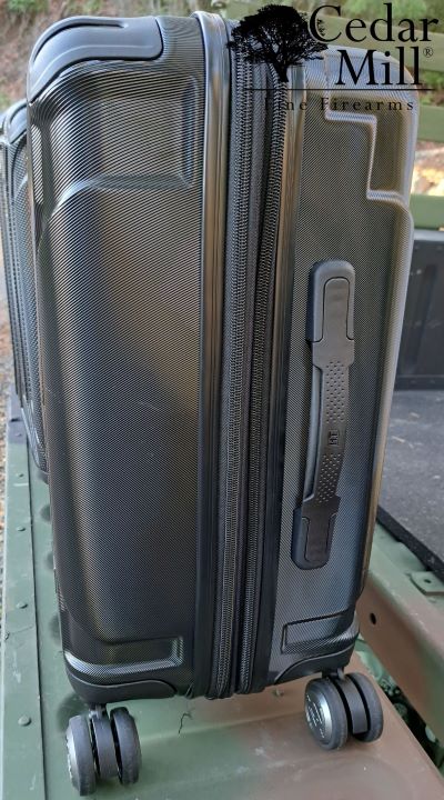 Highland Tactical Suitcase Standing on Wheels
