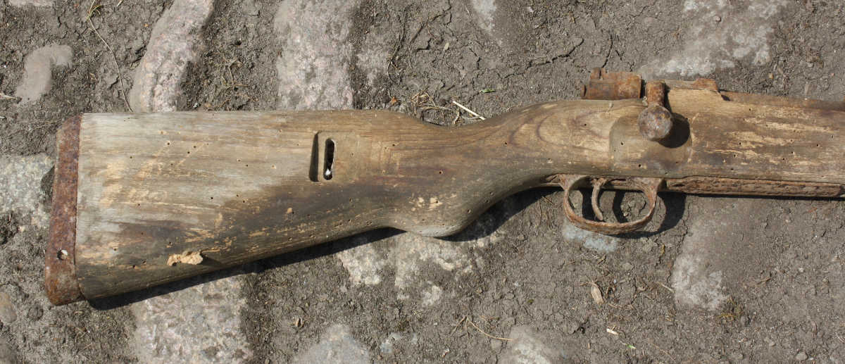 An old rusty Mauser Rifle