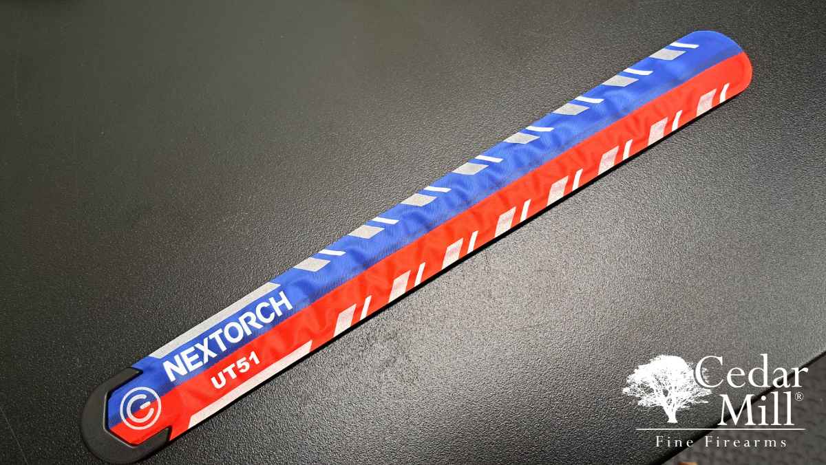 NEXTORCH UT51 LED Safety Slap Bracelet with Red-Blue Flashing Lights for Reflective Visibility During Jogging and Cycling