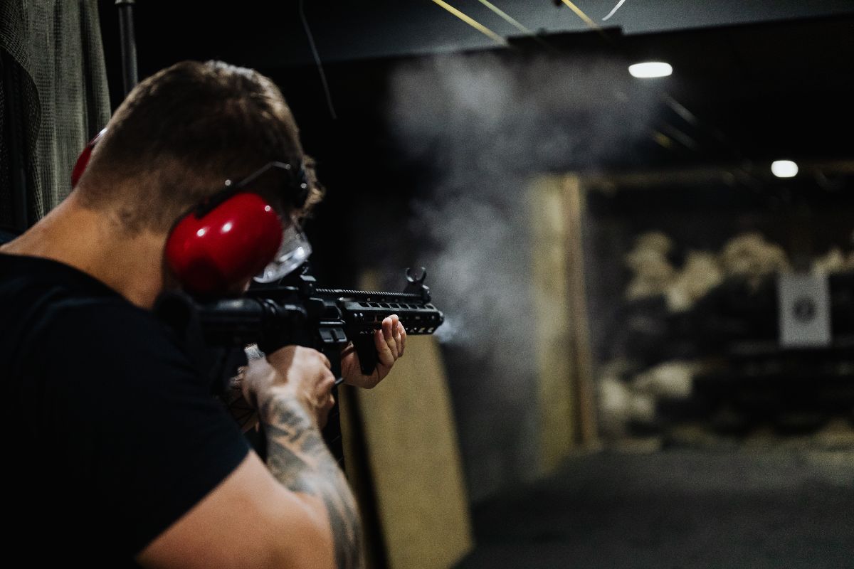 A shooting sport using an AR-15 rifle